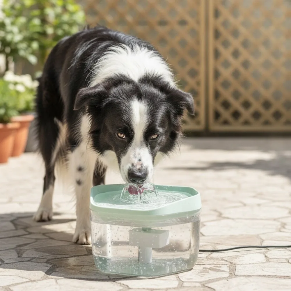 1L Cat Drinking Fountain Anti-Dry Burning Removable Pet Water Feeder Silent Operation Large Capacity Pet Flowing Water Bowl