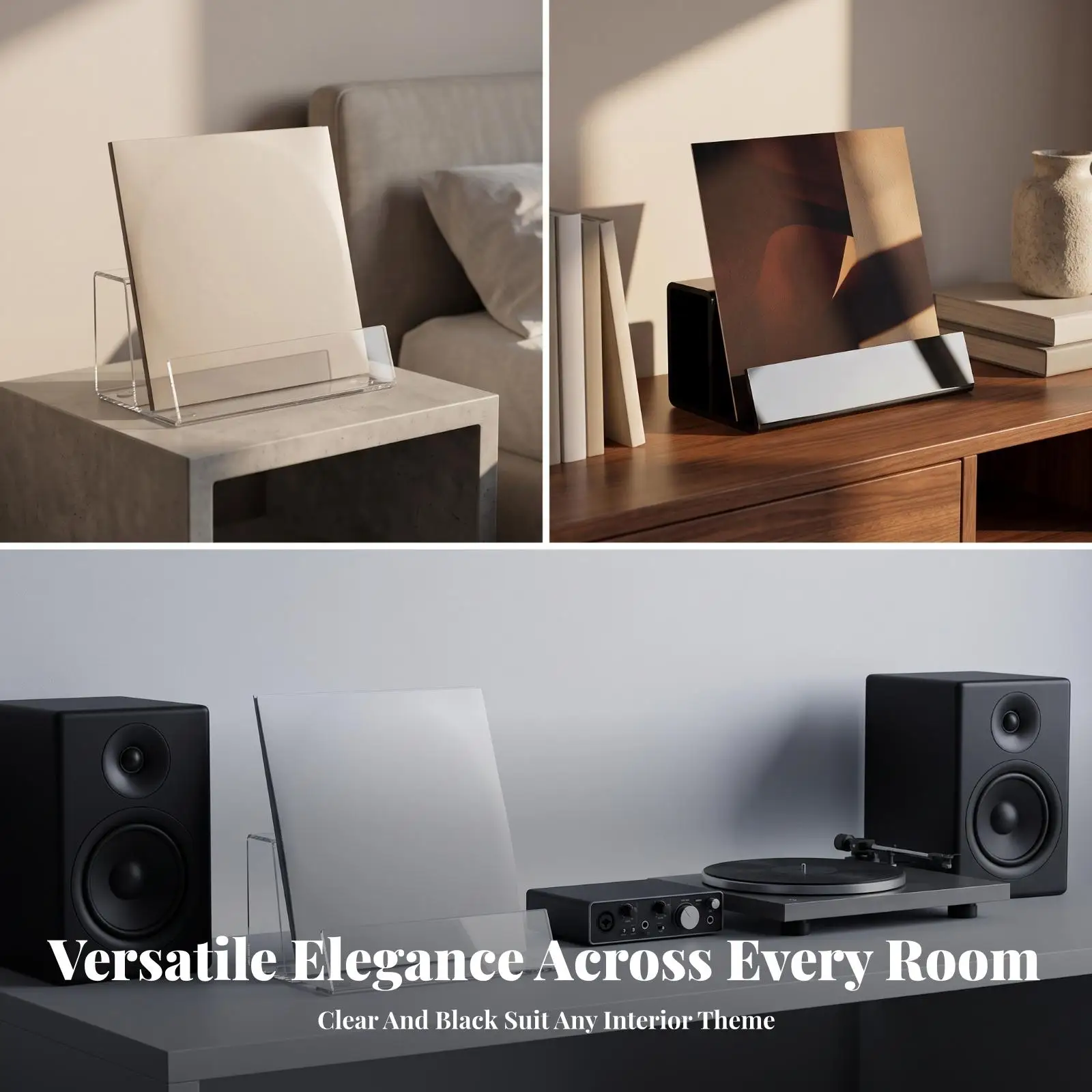 Vinyl Album Display Stand Compact Vinyl Album Stand Elegant Stable for