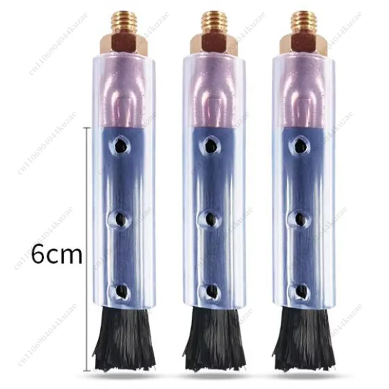 11pcs/set Welding Cleaning Brush Heads with Silicone Sleeves, M6/M8 Thread for Precision Cleaning