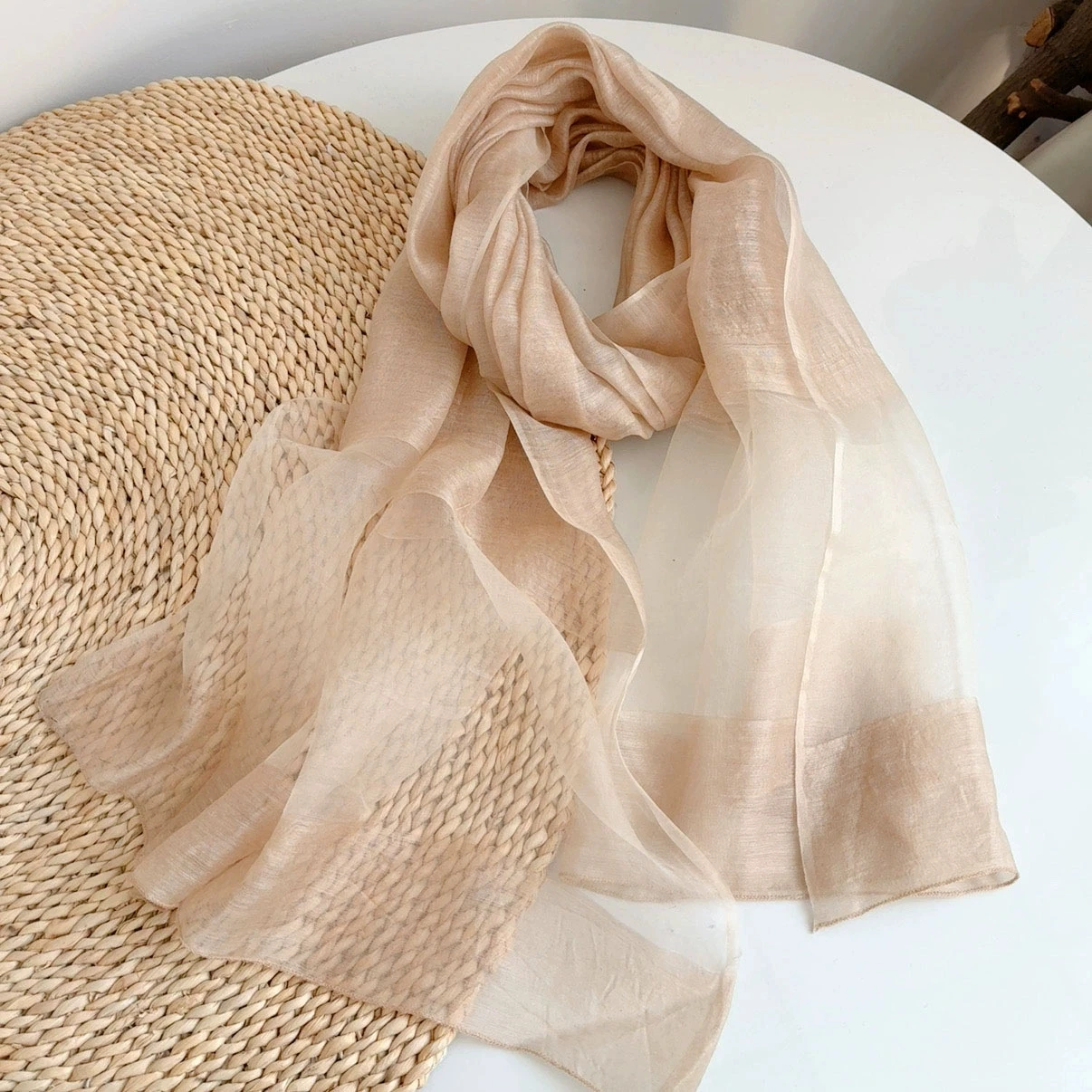 

2026 Summer Silk Scarf for Women Sun Protection Breathable Neck Shawls Thin Versatile Scarves for All Seasons