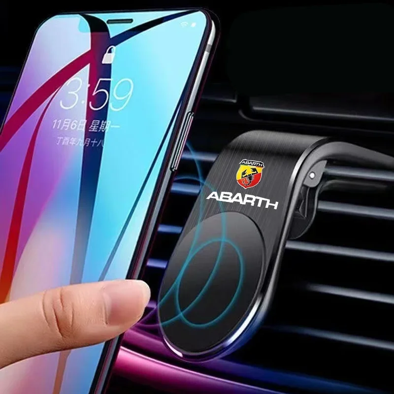 Магнитный автомобильный держатель для телефона в автомобильной подставке для телефона, зажим для крепления автомобильных аксессуаров для Fiat 500 500L 500X Abarth Grande Panda Punto Tipo