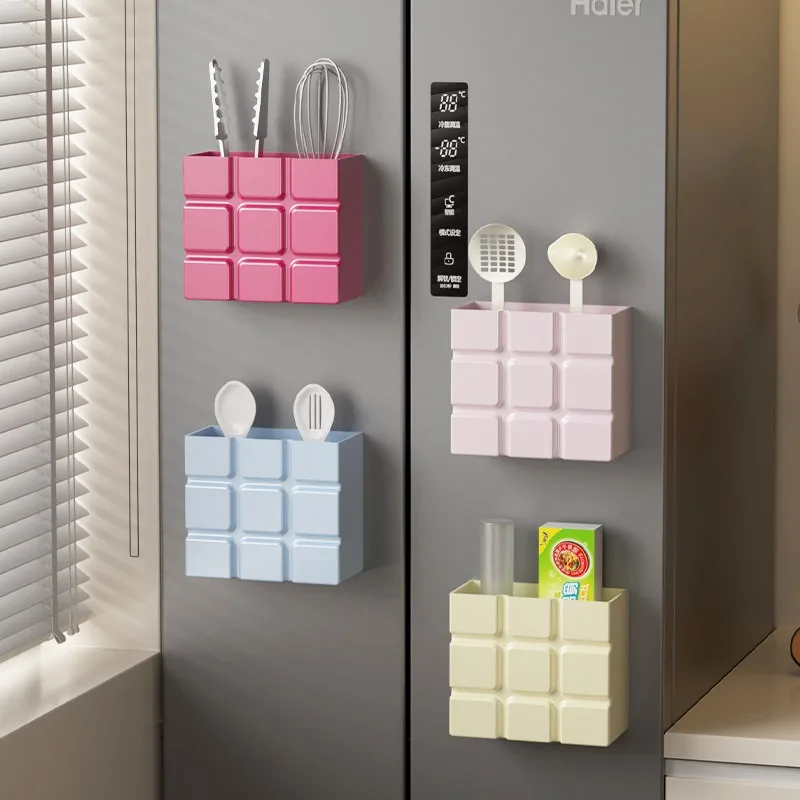New Rubik's Cube grid, refrigerator magnetic storage box, kitchen storage magnet door rack