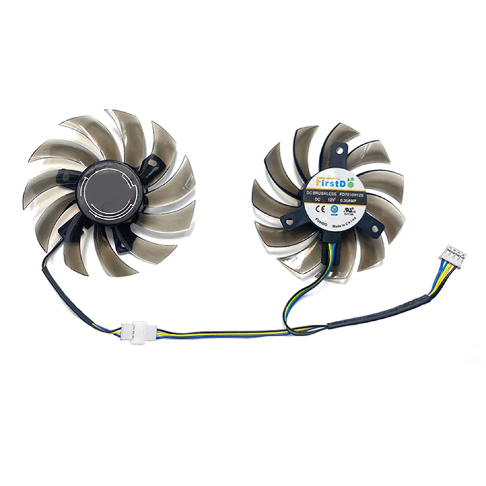 1 Pair Graphics Card Cooling Fans Replacement Accessories for GTX1050 1050ti RX460 DUAL Graphics Card