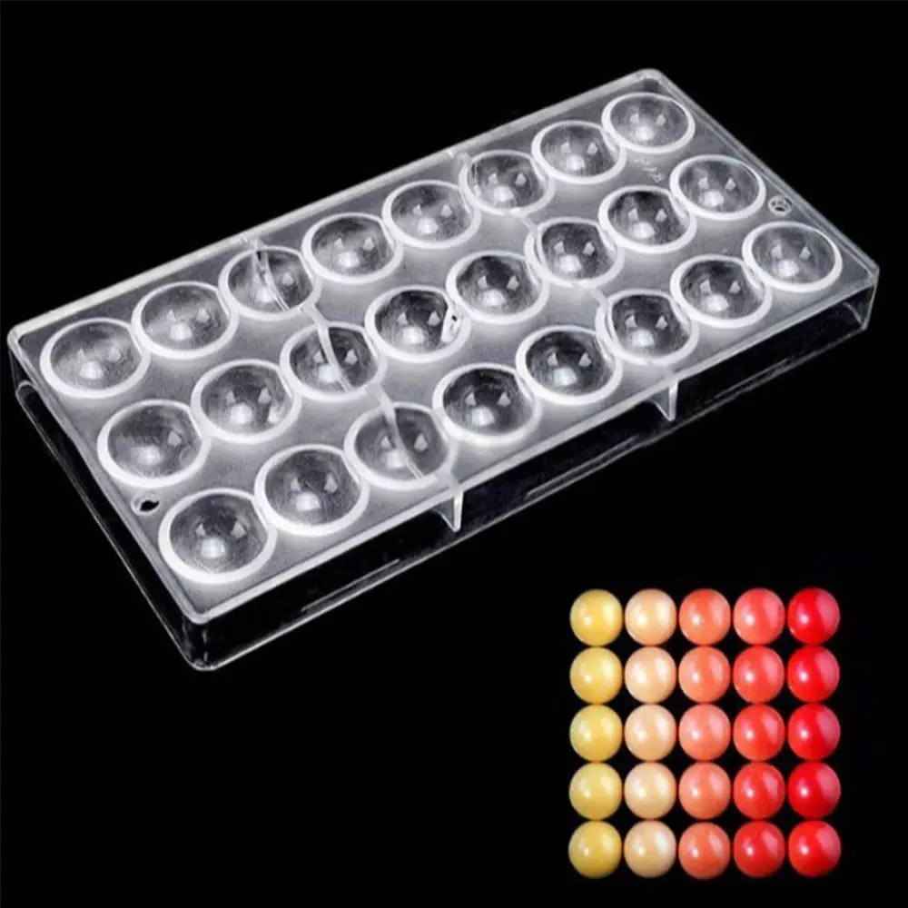 

Gift DIY 24 Half Ball Fondant Candy Maker Cake Mousse Mould Hard Chocolate Mold Baking Tool