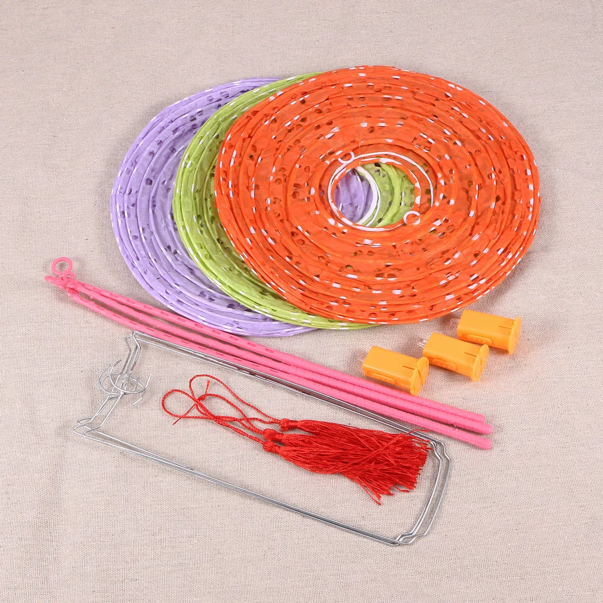 

3Pcs Festival Illuminated Paper Lantern Creative Round Shape Decoration Wedding Party Home Restaurant Lounge Lighting