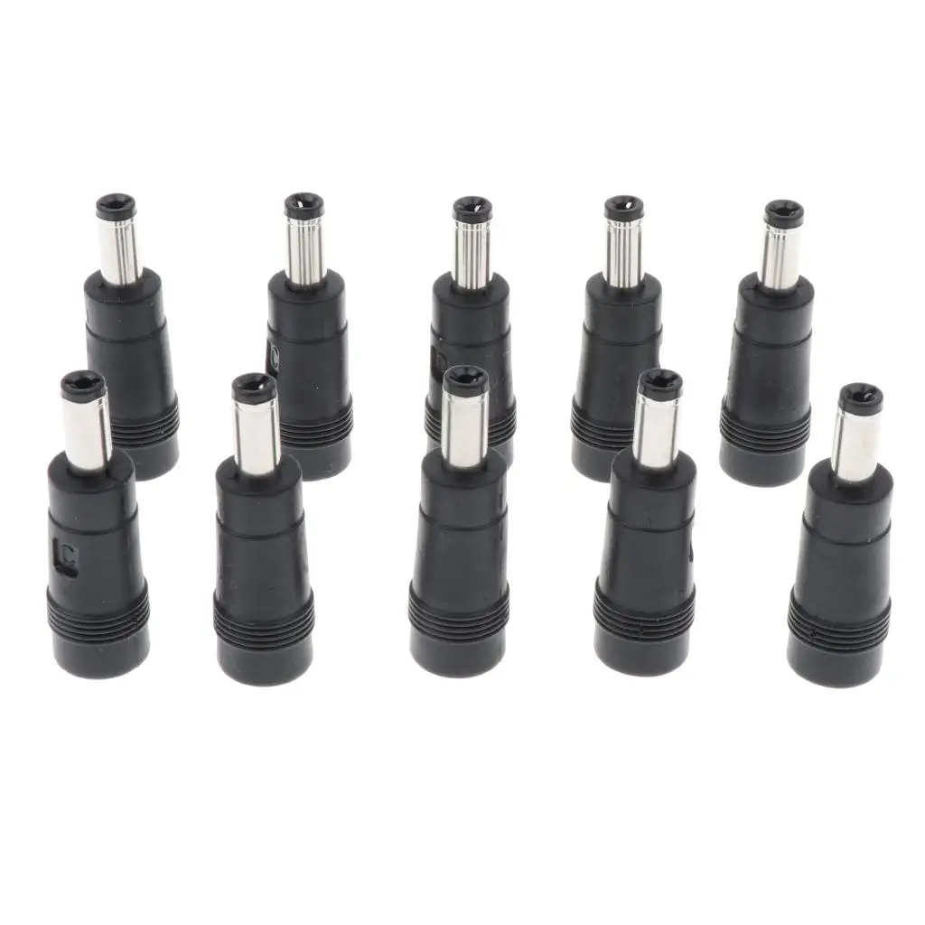 1-Set/10-Pack 5.5x2.1 Male Plug Head to 4.0x1.7 Female Adapter Multi-Purpose