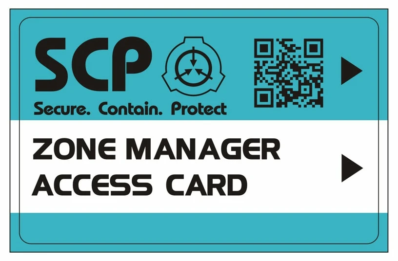 SCP foundation GUARD secret PVC hard card Special Logo Cosplay Access Grade id keyCards or-001