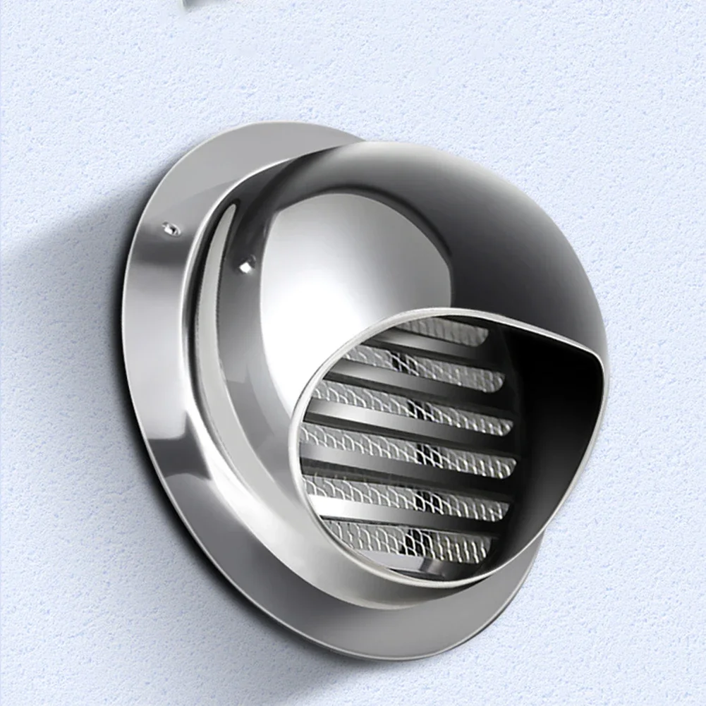 

1pcs 60-100mm Ventilation Grille Stainless Steel Air Vent Grille Insect Protection Round Exterior Wall Ducting Ventilation Cap