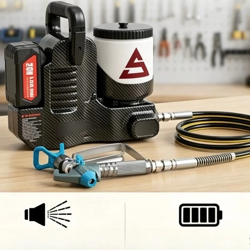Color-changing lithium battery sprayer paint high-pressure airless lithium battery charging convenient plunger wall repair machi
