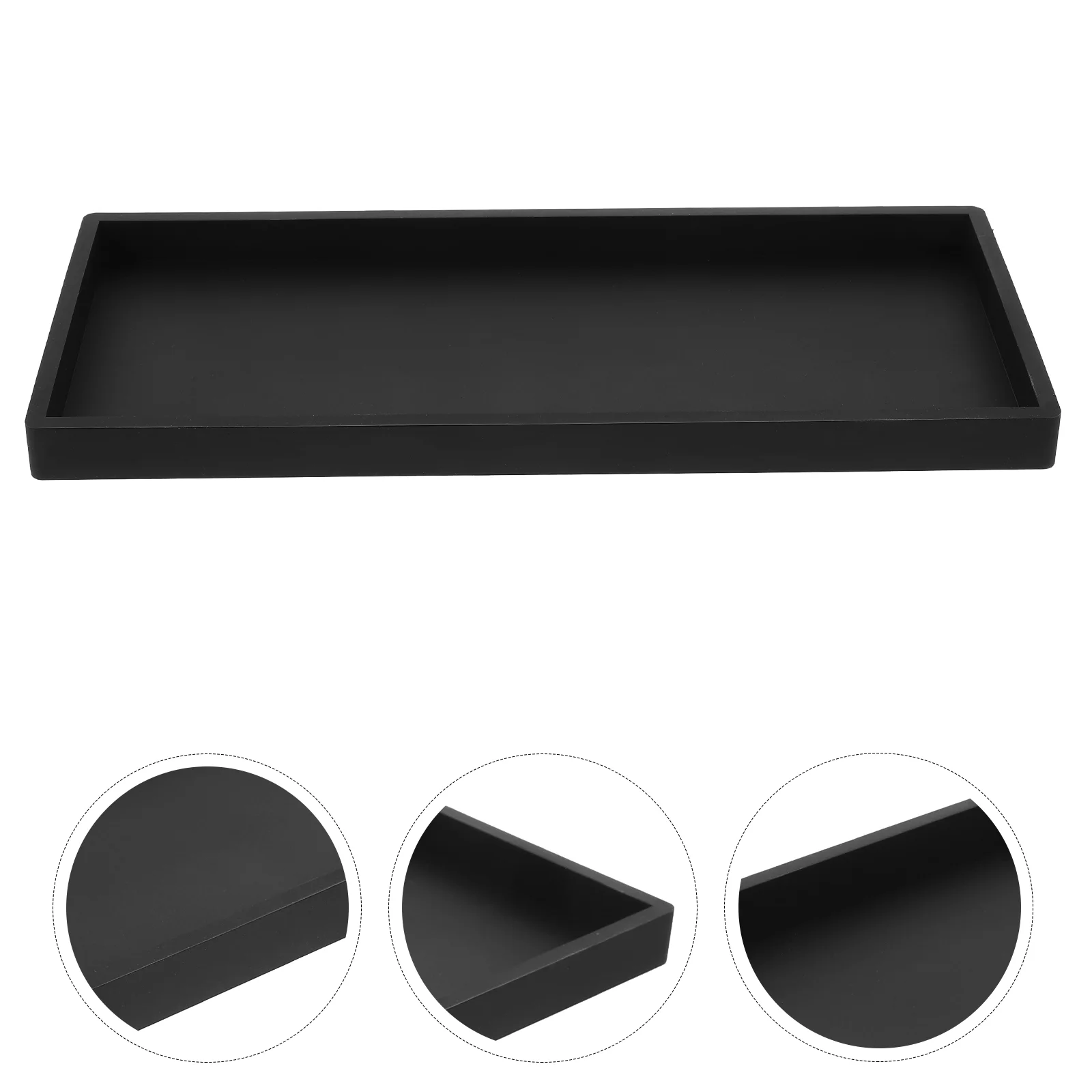 Silicone Tray Toilet Rectangular Vanity Desk Kitchen for Counter Countertop Bathroom Cabinet