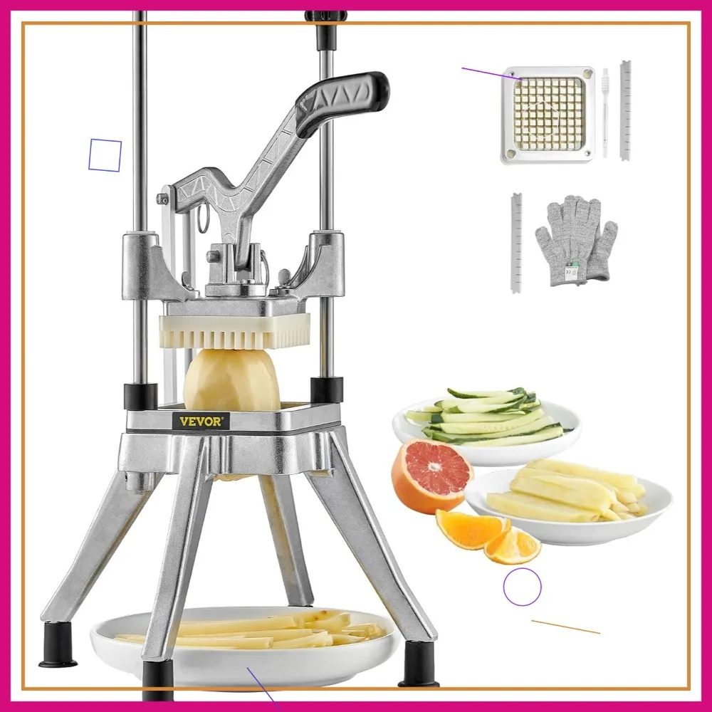 

Профессиональный коммерческий измельчитель овощей и фруктов с лезвием 3/8 дюйма, усовершенствованная модель для нарезки томатов, перца, картофеля, грибов