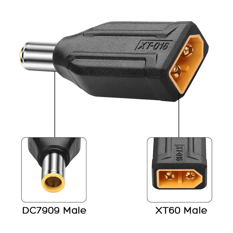 4 Pieces XT60 Male to DC7909 Male Adapter for Bluetti AC180 Goal Zero Yeti Jackery Explorer OUPES Etc. Portable Power Stations.