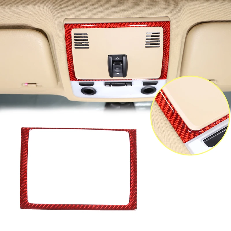 

For BMW 3 Series E90 E92 2005-2012 Front row reading light panel sticker Automobile interior accessories Real carbon fiber Soft