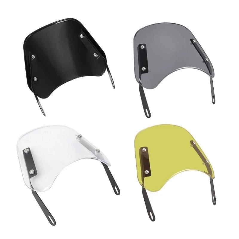R9CC Clear Windscreen Easy Installation & Improved Wind Blocking Stylish Motorcycle Headlight Wind Deflector for CG125