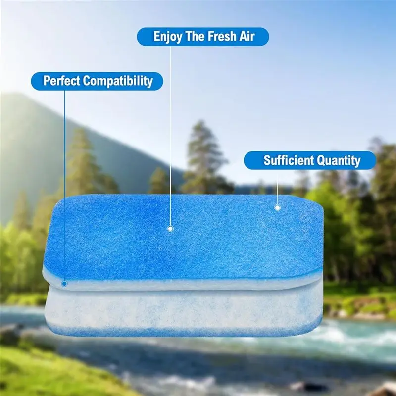 SHGO RV AC Air Filter Replacement 10 Pack, MERV 6 Vent Filter for RV Air Conditioner, 12.9x5.5x0.59 Inch, Blue & White