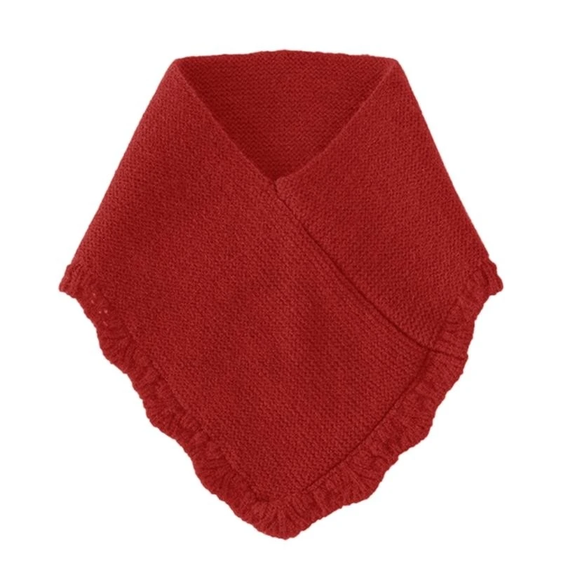 Women Warm Neckerchief Knit Collar Scarf Warm Scarf Knitted Elastic False Shawl