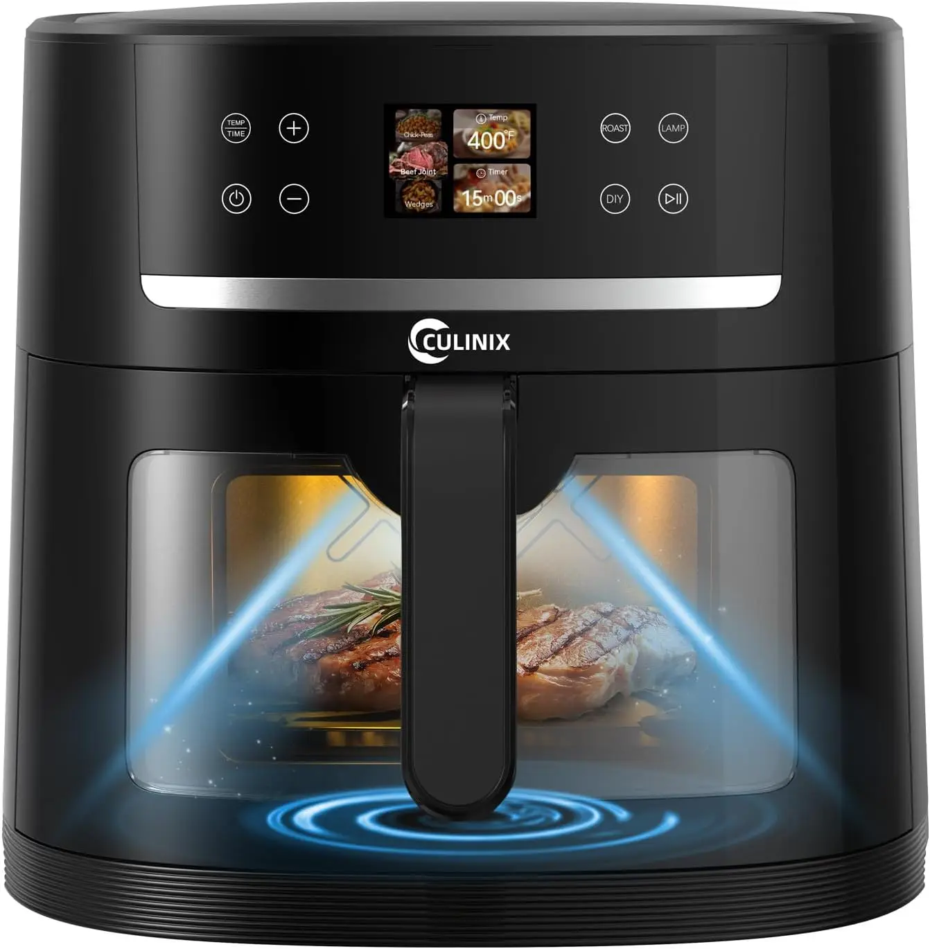 Smart AI-Powered 8.5-Quart Air Fryer with Integrated Food Recognition Camera, Automatic Recipe Selection and Cooking Time Adjust
