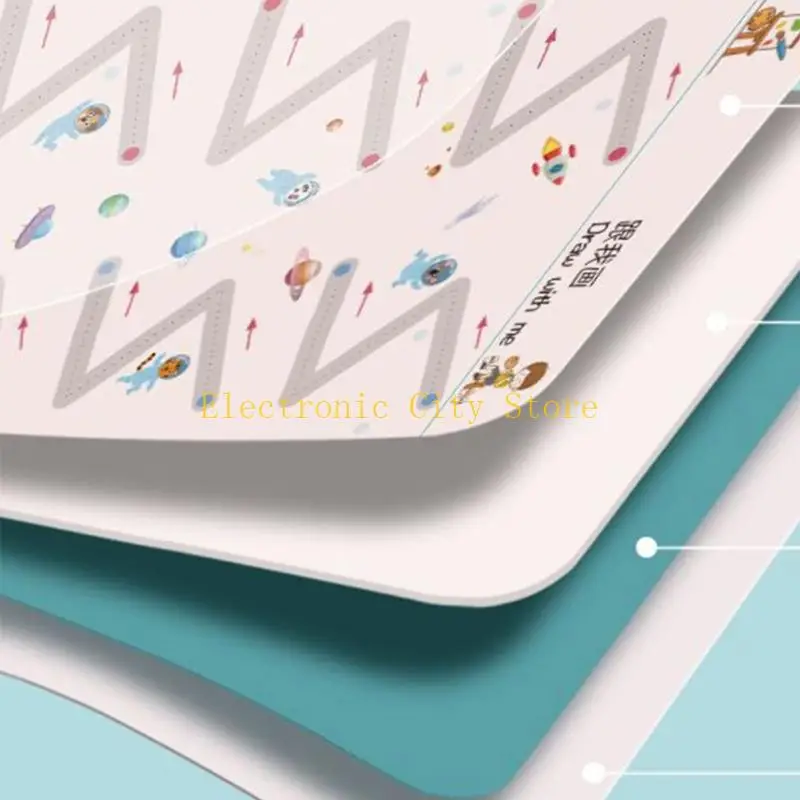 Early Learning Exercise Book 64 Erasable Sheets Preschool Writing Tracing Pad HU8D