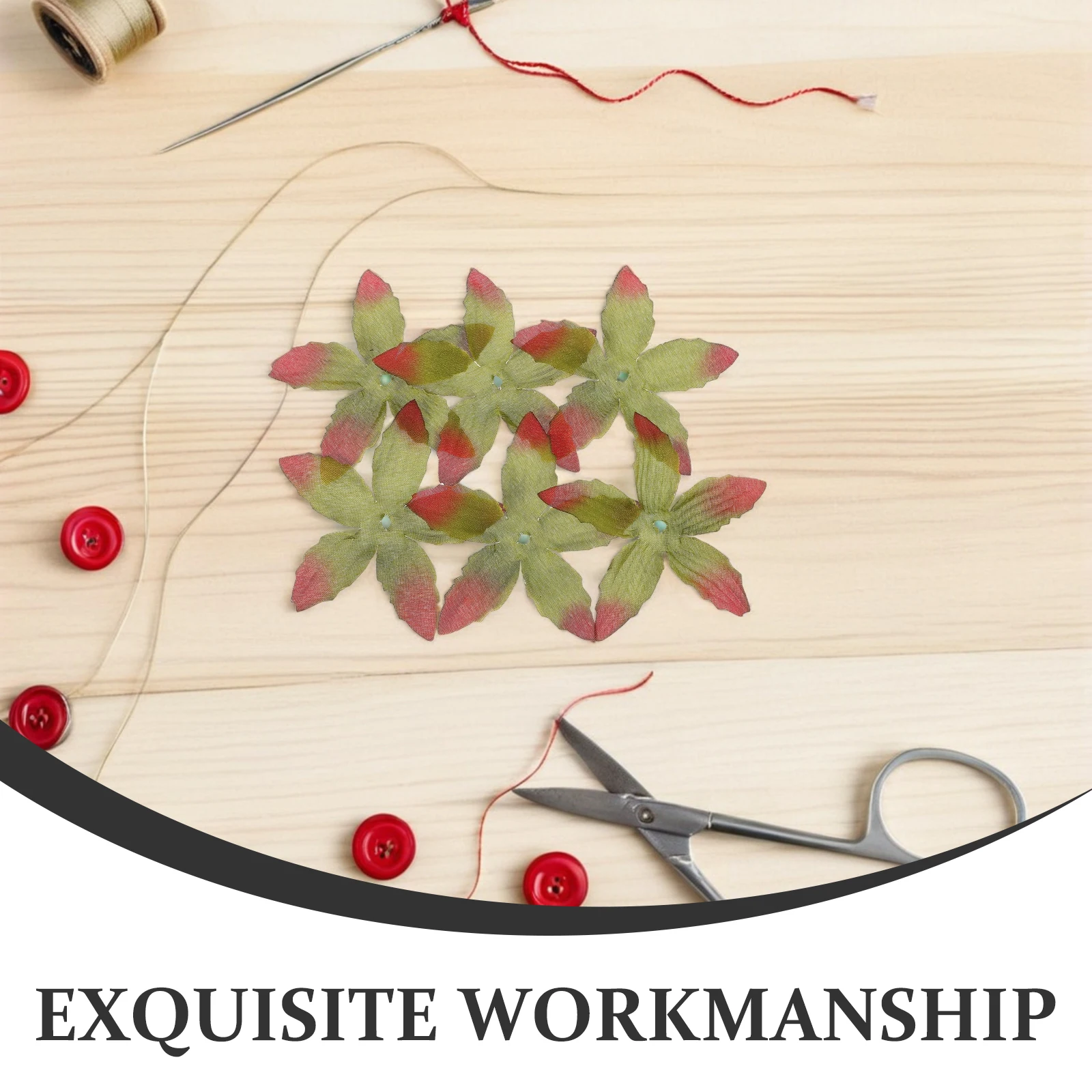 Sepali in tessuto floreale da 100 pezzi Sepali fai da te realistici leggeri per composizioni floreali artificiali Bouquet artigianale di fornitura floreale