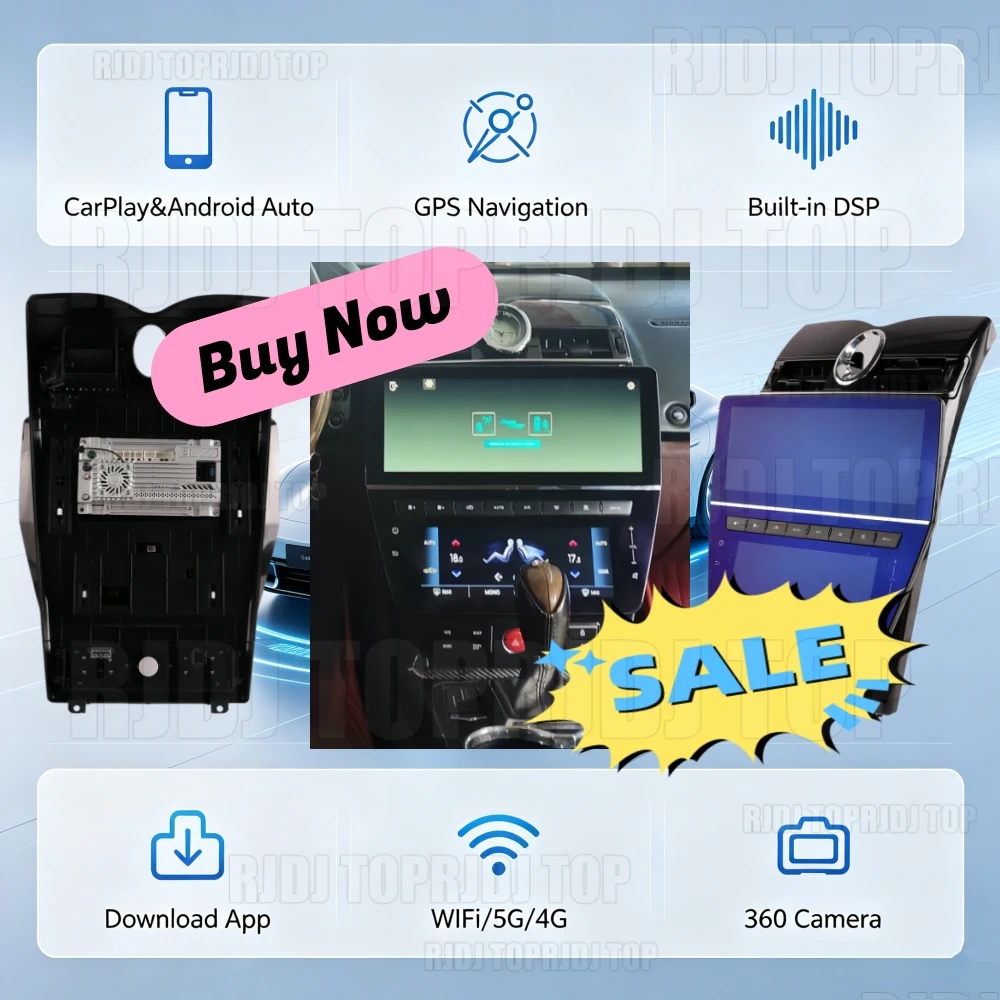21Inch Car Radio AC panel Android15 Navigation Stereo Video For Maserati Quattroporte 2004-2012 Multimedia CarPlay Player 5G DSP