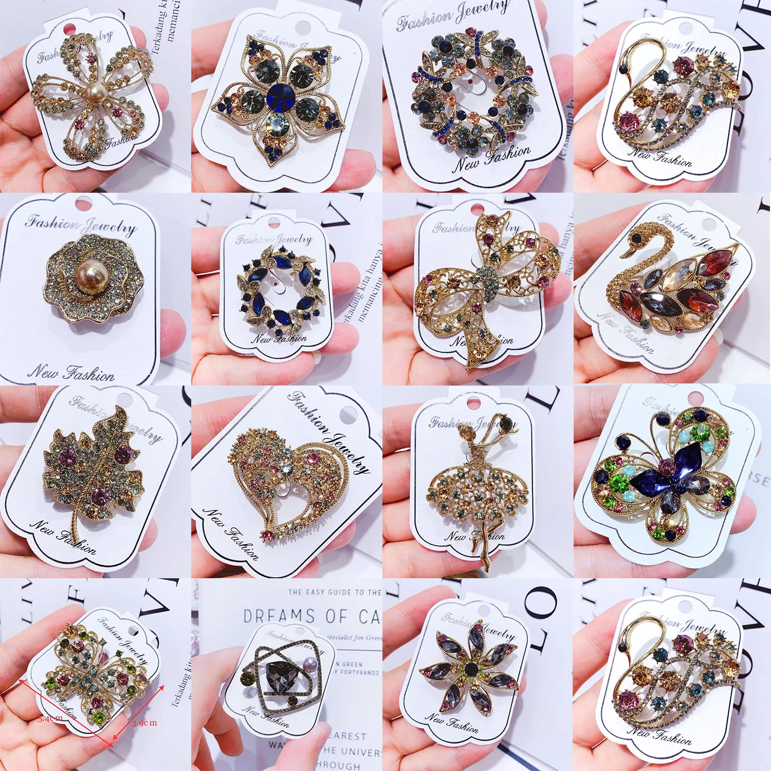 High end swan dragonfly brooch electroplated alloy retro animal chest flower women's clothing accessories