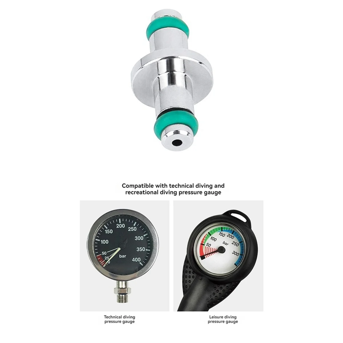 Scuba Diving High Pressure Hose T-End Air Spool Swivel High Pressure Gauge Regulators for Gauges with O-Ring HOT