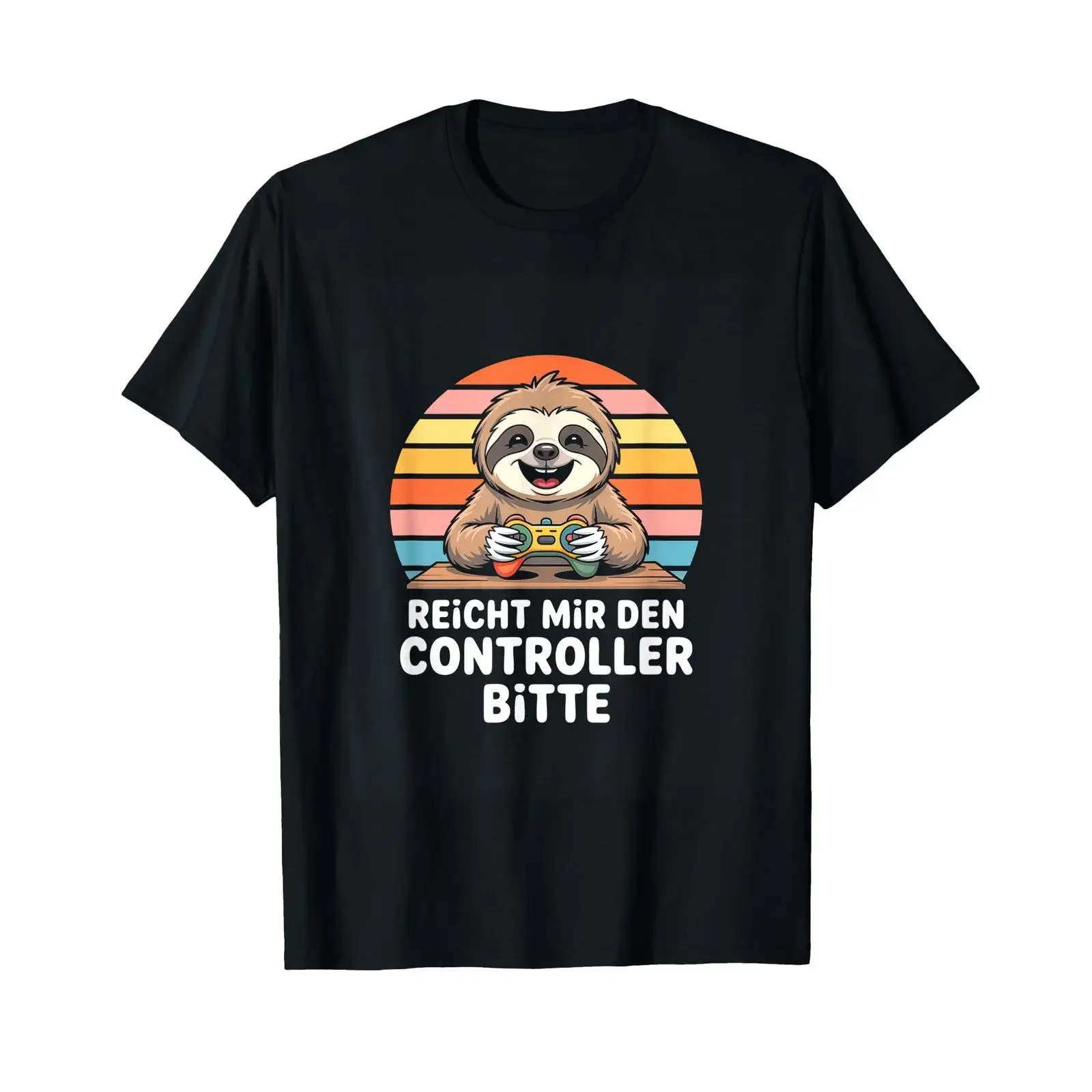 Reicht Mir Den Controller Bitte Faultier Gamer Zocken T Shirt vintage Washed Versatile Slightly Unisex Top For Everyday Wear