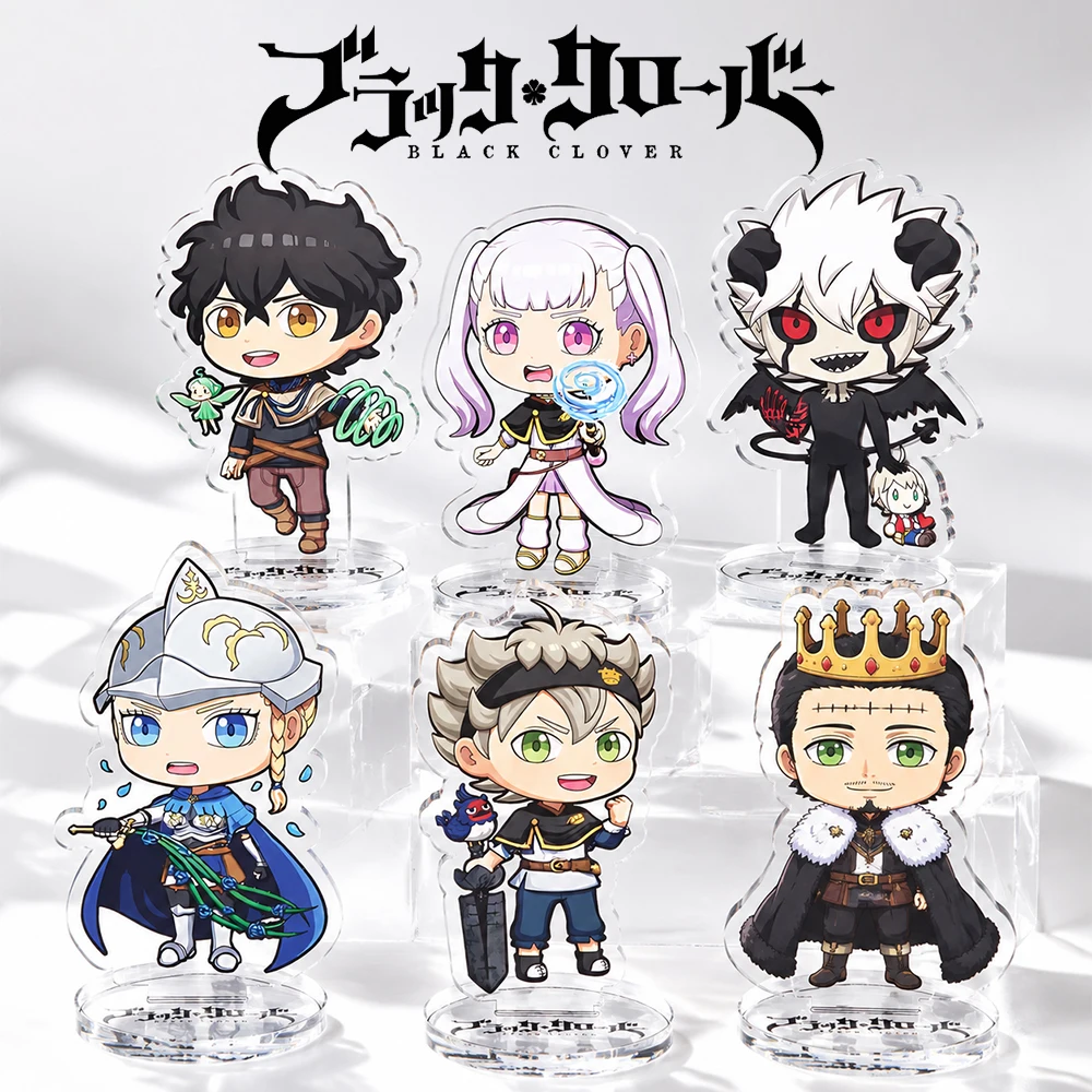 Black Clover Asta Yuno Yami Sukehiro Julius Noelle Silva Nacht Faust 10cm Acrylic Stand Anime Figure Desk Decor Gift keychain