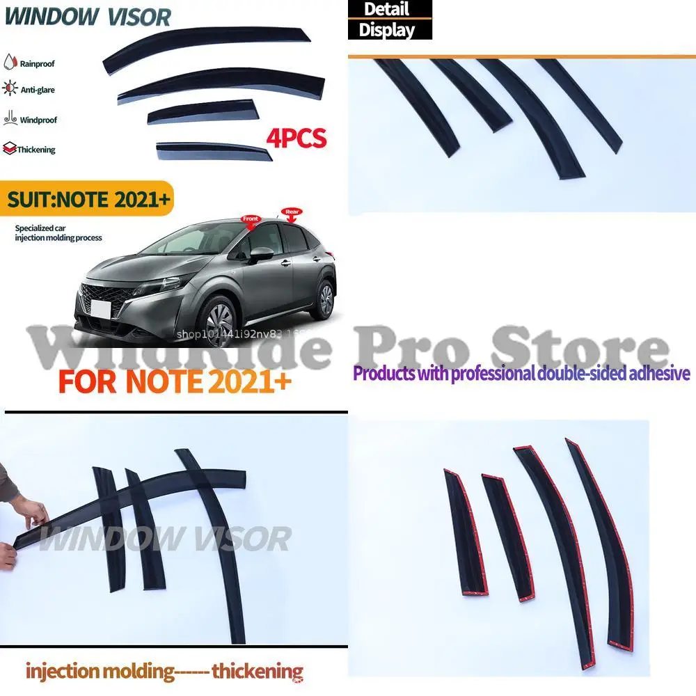

1 set For Nissan Note E13 2021+ Window Visors Rain Deflectors Sun Shade