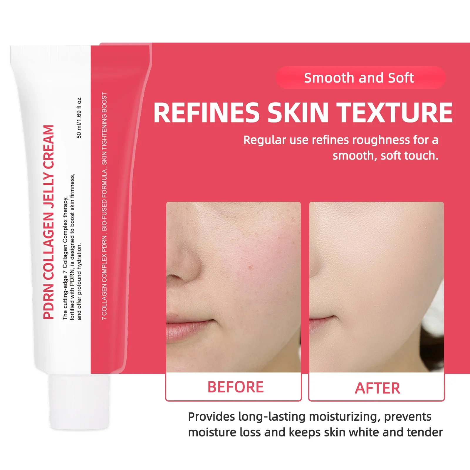 كريم PDRN Collagen Jelly - يشد البشرة ويعزز المرونة وسرعة تجديد الأنسجة. 7 تركيبة مجمعة بالكولاجين لمكافحة الشيخوخة. #4
