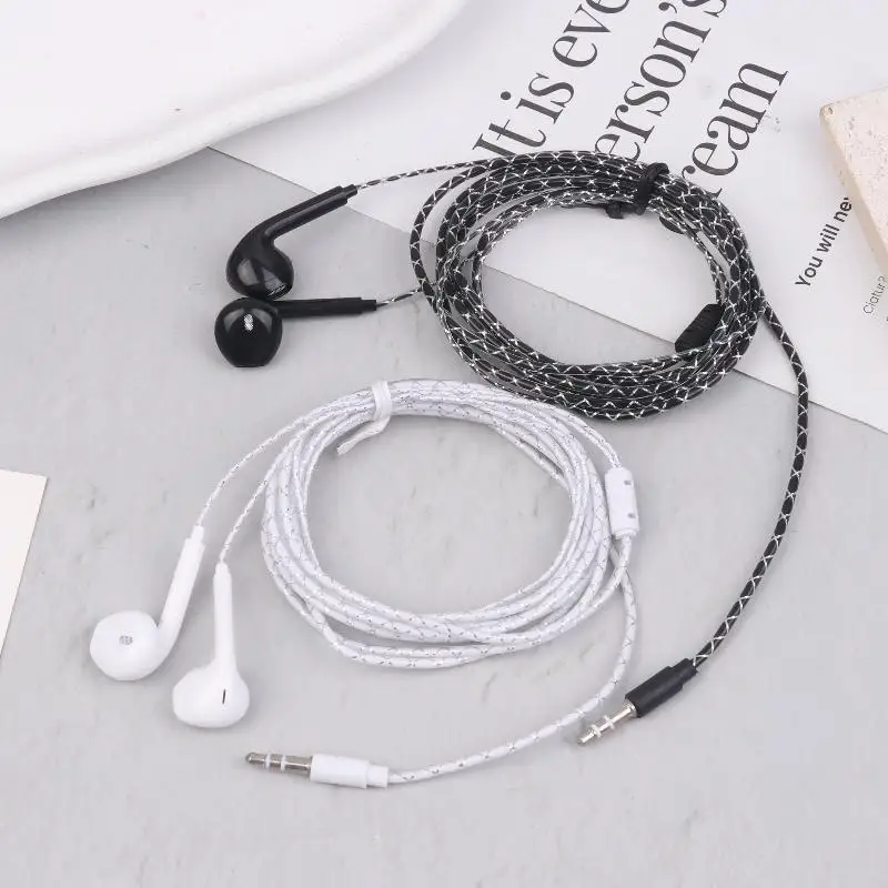 2m/ Cable Length Wired Earphones In Ear Monitor Music Game Earbuds Headphone 3.5mm Heavy Bass Headset