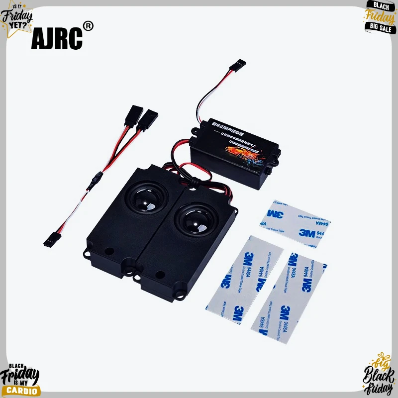 RC Car Generation Motor Sound Simulator With 10 Sound Effects Accelerator Linkage Engine Sound Speaker Set For 1/10 RC Crawler
