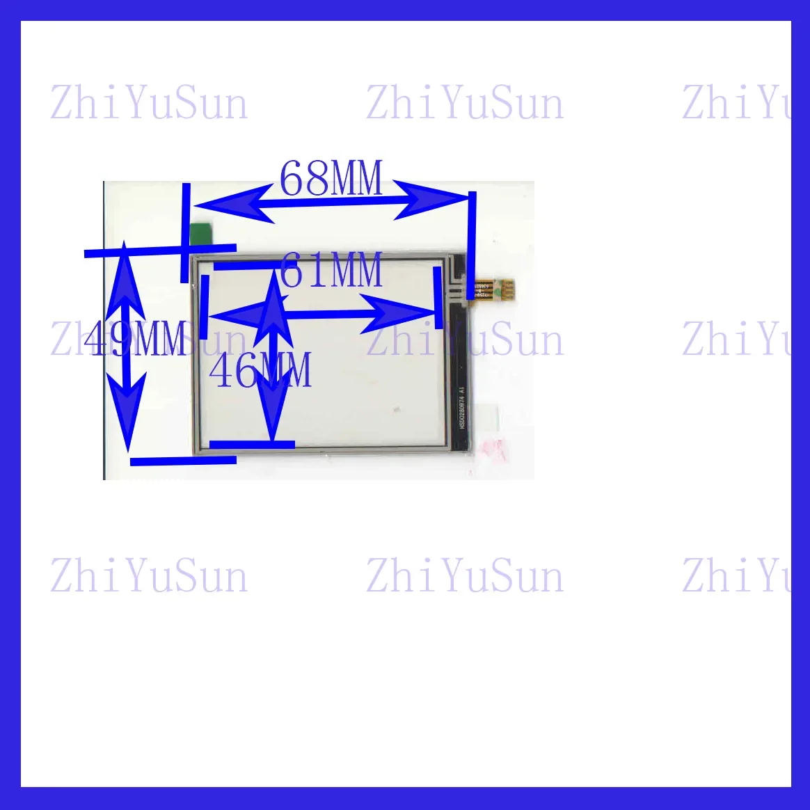  2.8inch 4 Lins Touch Screen Glass 68*49mm Touchsensor Touchglass Digitizer  HSD0280974