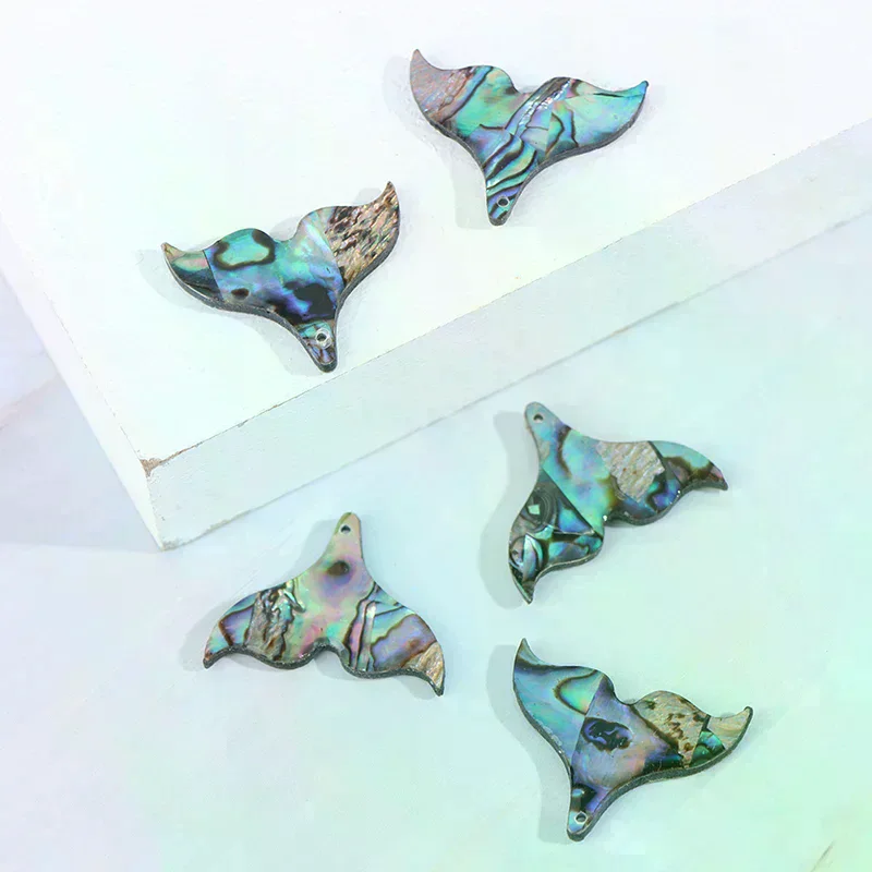 5PCS Shell Fish Tail Pendants Charm Mother Of Pearl Shell for Diy Jewelry Making High Quality