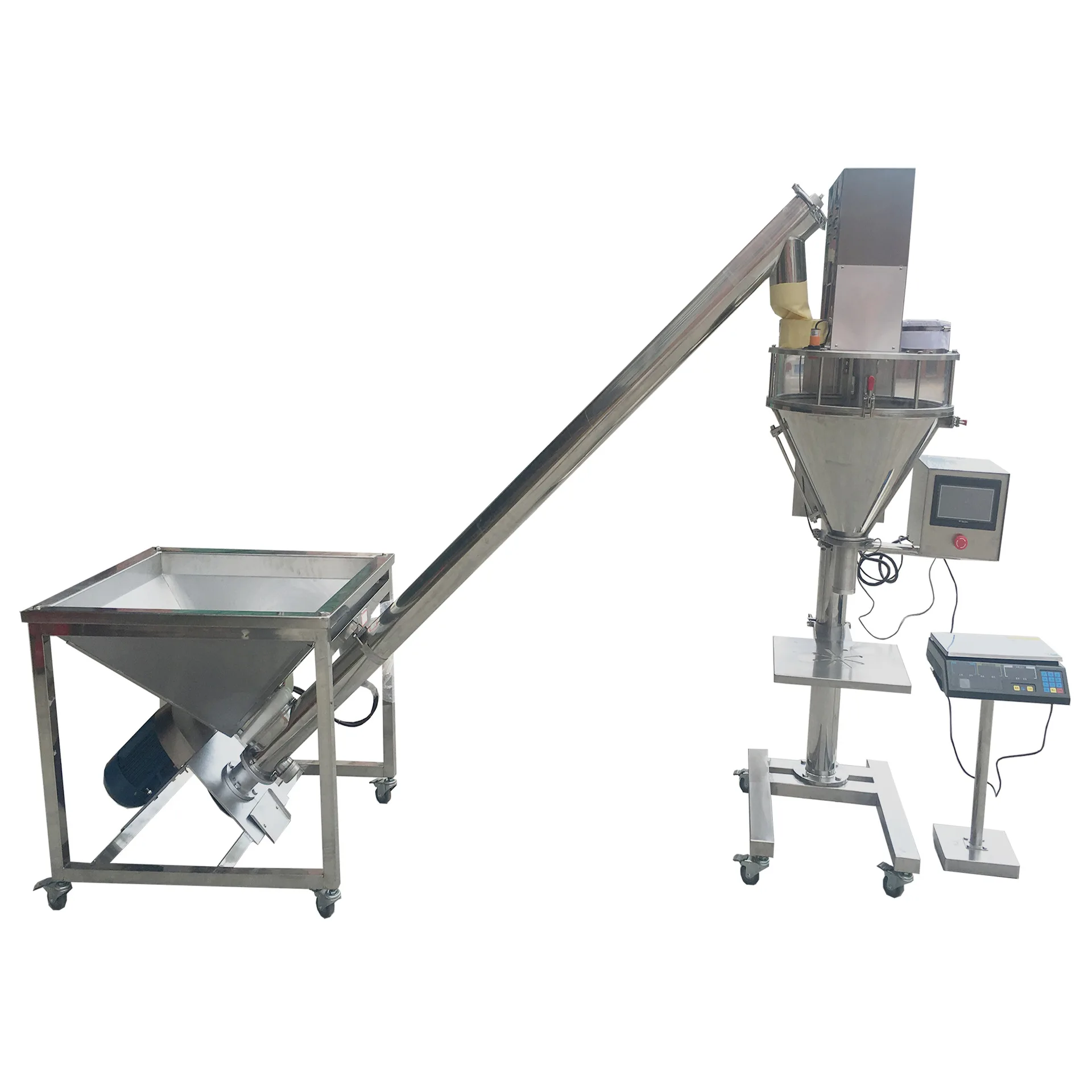 Automatic Pouch Cement Detergent Flour Powder Screw Conveyor Weighing Filling Auger Filler Packing Dosing Machine