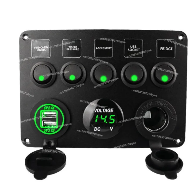 For Modified Panel RV Combination Switch 5 Position Cat Eye Switch Boat Type Switch Car Yacht