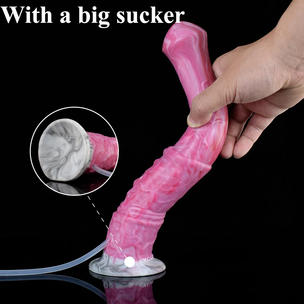 SMMQ لينة سيليكون 11.61in الحصان الشرج دسار مع وظيفة بخ المهبل G-بقعة محفز الإناث الاستمناء لعبة الجنس متجر