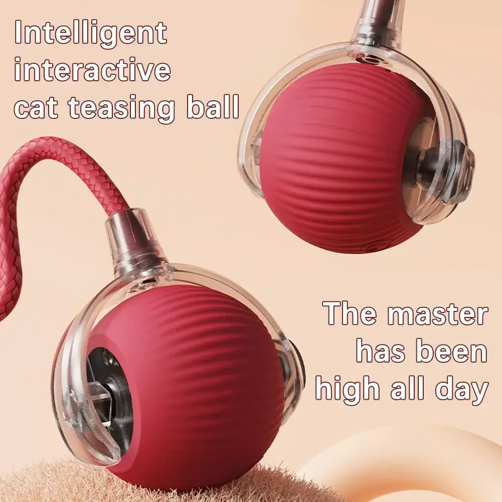 Toy Cat Toys Interactive Birdsong Cat Rolling Ball Cat's Accessories Hyper Drive Pet Kitten Motion Activated Sensor Cats Things