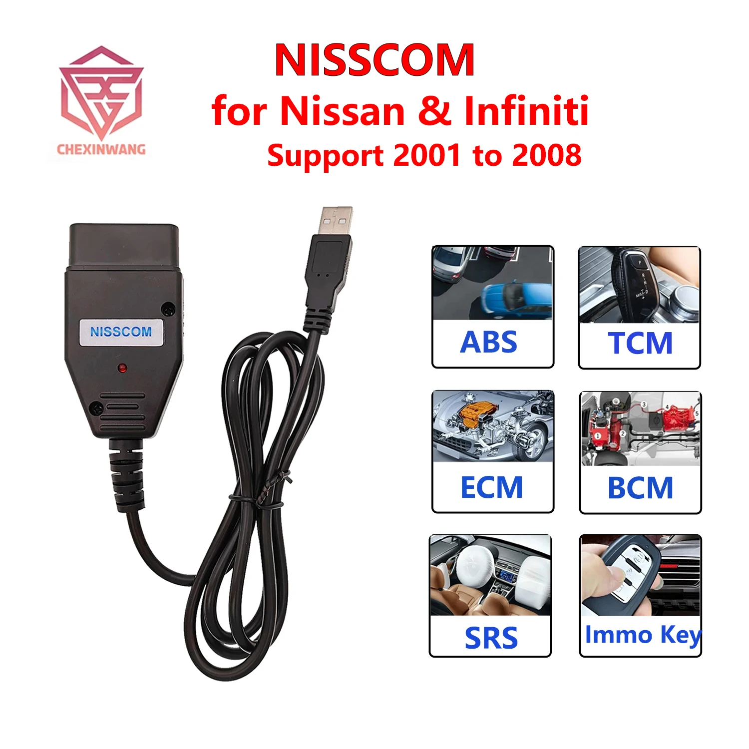 NISSCOM for Nissan and Infiniti 2001-2008 ITCARDIAG OBD2 Car Diagnostic Tool Support Steering Angle Sensor Reset