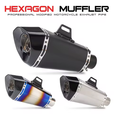 Universal 51MM motorcycle exhaust muffler pipe scooter racing exhaust For Honda Yamaha s1000RR cbr1000 R7 MT09 PCX XMAX mt-09