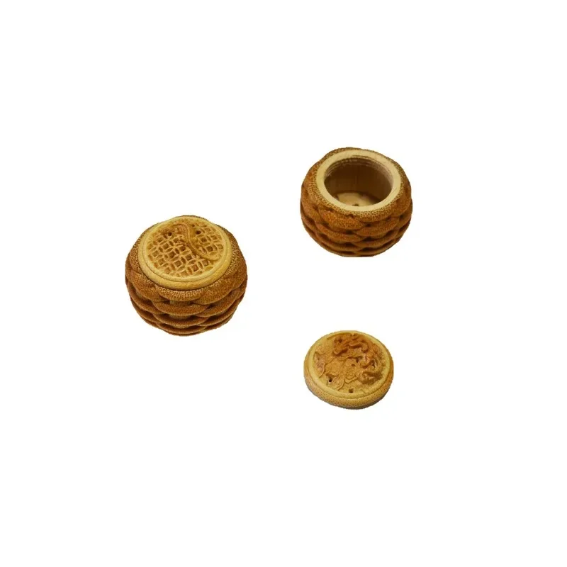 Bamboo carving insect jar bamboo carving incense tube sachet small pendant trinket bamboo lighter