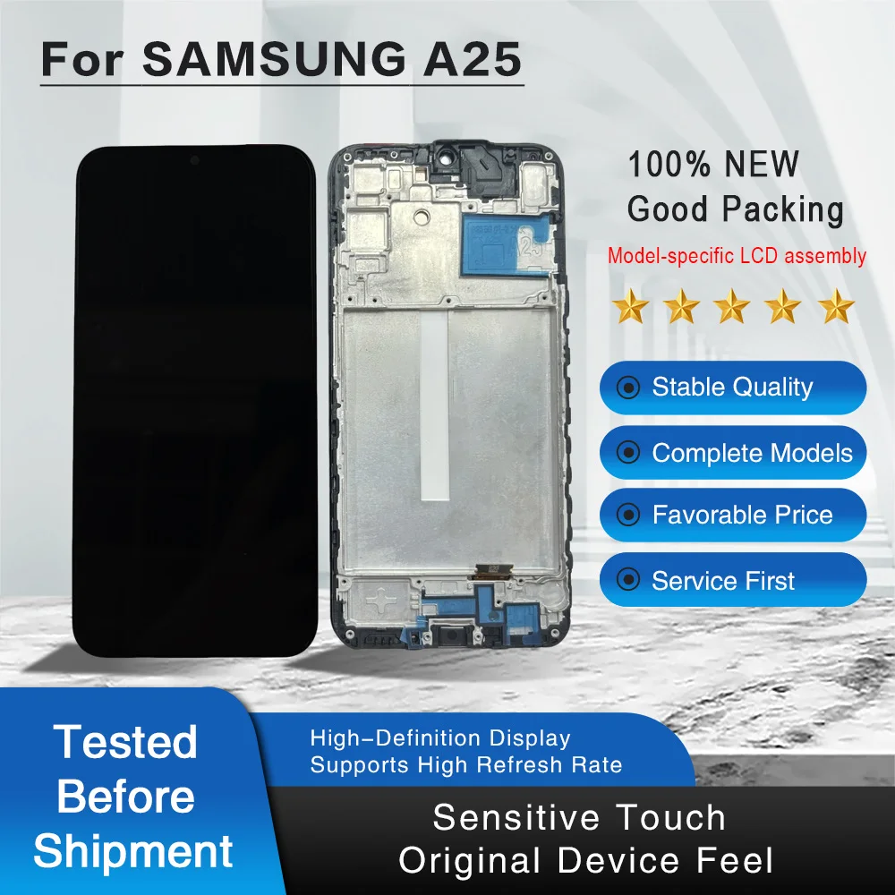 65インチ-サムスン-galaxy-a25-5g-a25-lcdディスプレイ-タッチスクリーンデジタイザーアセンブリ-sm-a256b-a256e-a256u-lcd交換部品
