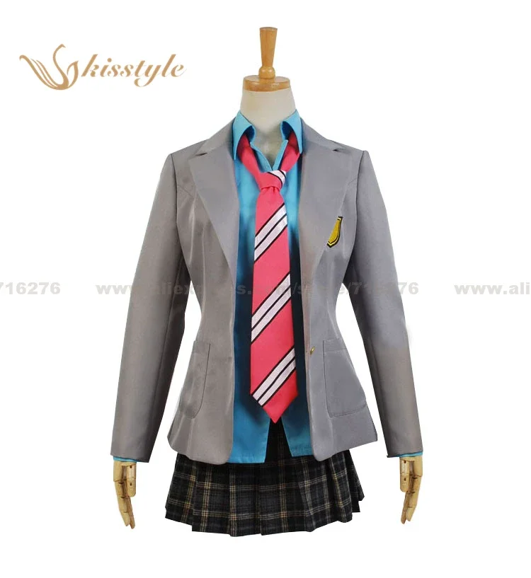 Kisstyle Fashion Your Lie in April Kaori Miyazono Uniform Cosplay Clothing Costume