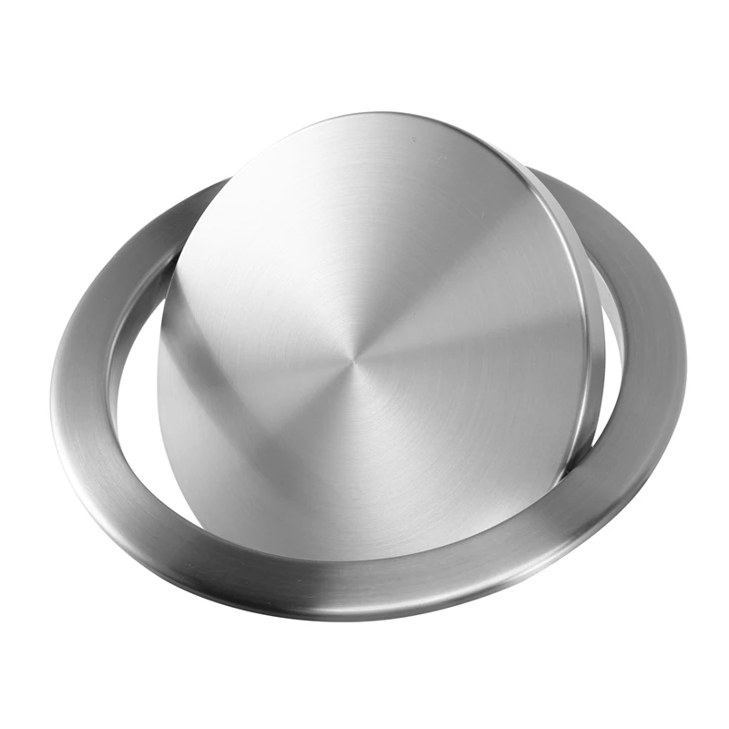 Stainless Steel Garbage Flap Lid Trash Bin Cover Flush Built-in Balance Swing Flap Garbage Lid for Kitchen Counter Top C-A09G