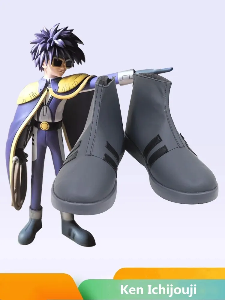 Digital Monster Ken Ichijouji Costume Cosplay Scarpe Gary Stivali fatti a mano in ecopelle