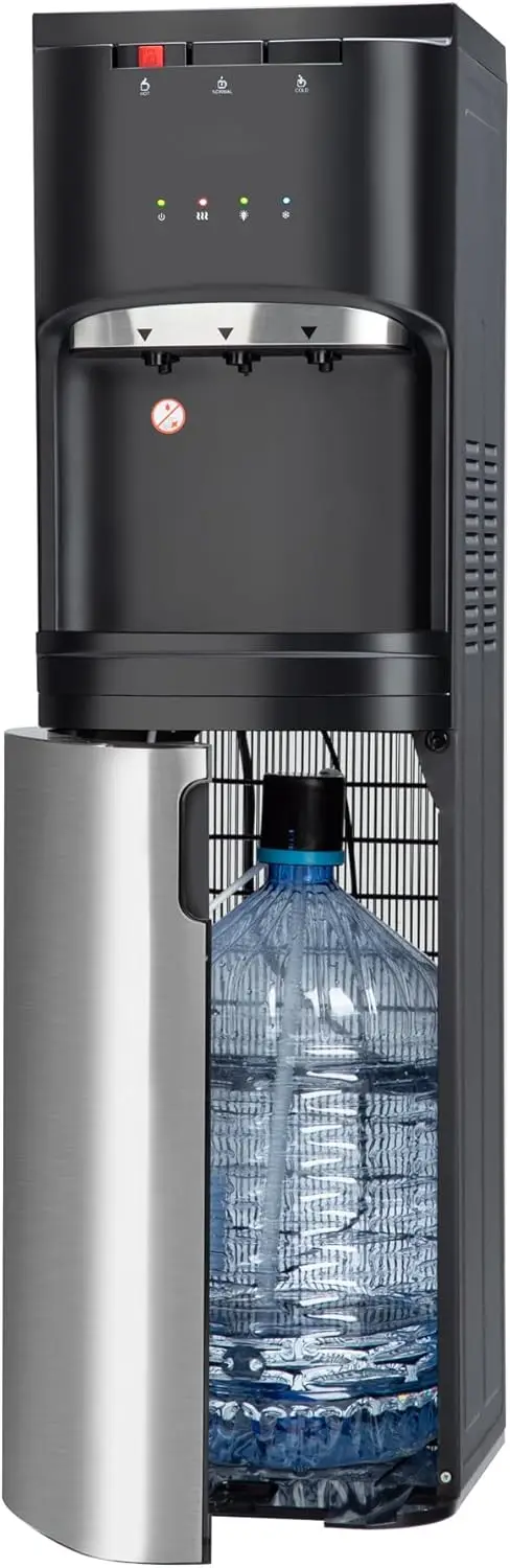 Bottom Loading Water Cooler Dispenser, Self Cleaning Stainless Steel Water Cooler for Home, Office, Living Room, 3 or 5 G