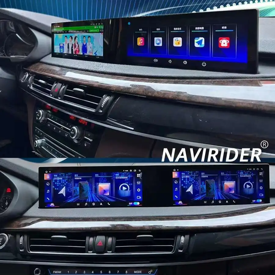 21inch Curved Screen Android Car Radio GPS Multimedia Video Player For BMW 5 Series F10 F11 X5 X6 NBT 2011-2017 Stereo CarPlay