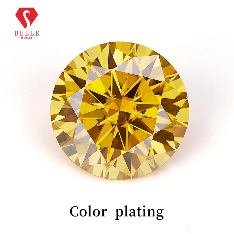 

Moissanite Stone Big Save 20PCS Per Lot Moissanite Stone Brilliant Round Cut Golden Yellow Color VVS1 matching jewelry For diy