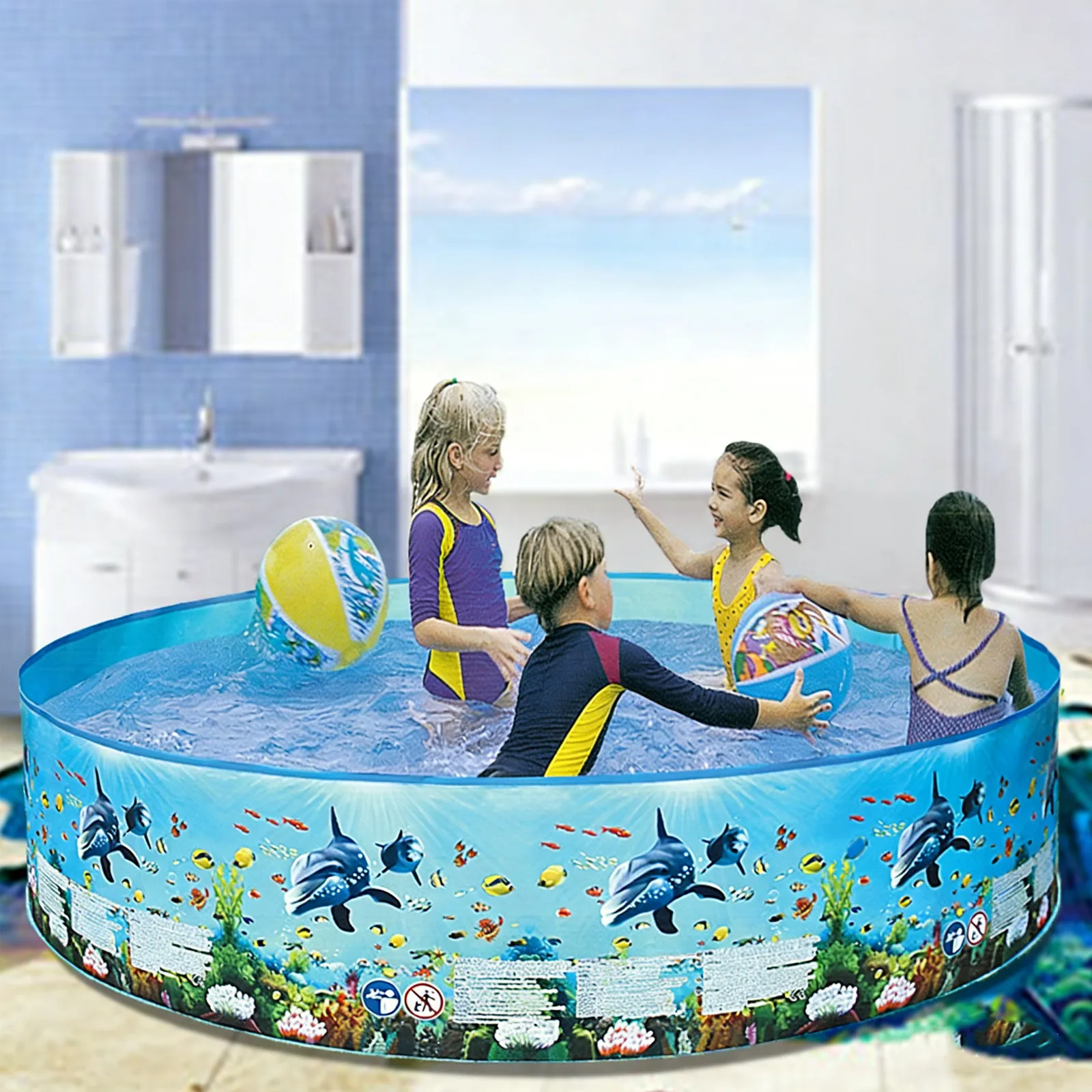 1pc-kids-hard-sided-round-swimming-pool-inflatable-pvc-durable-outdoor-water-play-bathtub-summer-fun-pool-for-children