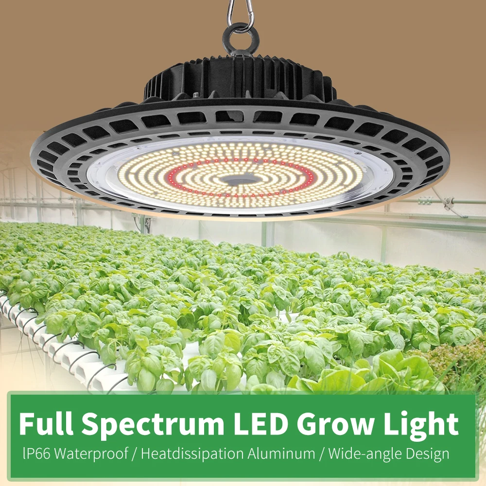 Full Spectrum LED Grow Light 100W 200W UFO Phyto Lamp For Greenhouse Hydroponic Seedling Hiht Brightness For Vegs Flowers